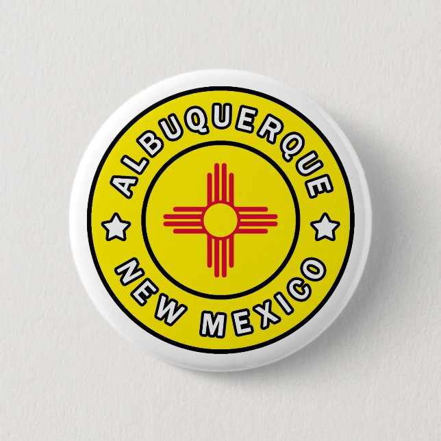 Badge Rond 5 Cm Albuquerque Nouveau-Mexique (Devant)