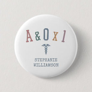 Badge Rond 5 Cm Alerte et orientation à la personne A&OX1 Cadeau i