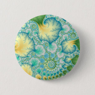 Badge Rond 5 Cm Algues - Fractées