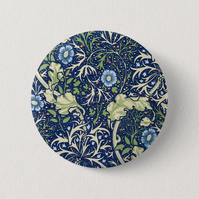 Badge Rond 5 Cm Algues (par William Morris) (Devant)