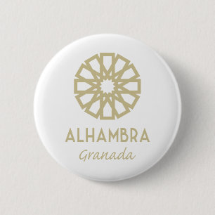 Badge Rond 5 Cm Alhambra Grenade 1