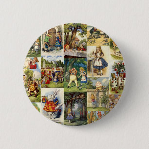 Badge Rond 5 Cm Alice au pays des merveilles