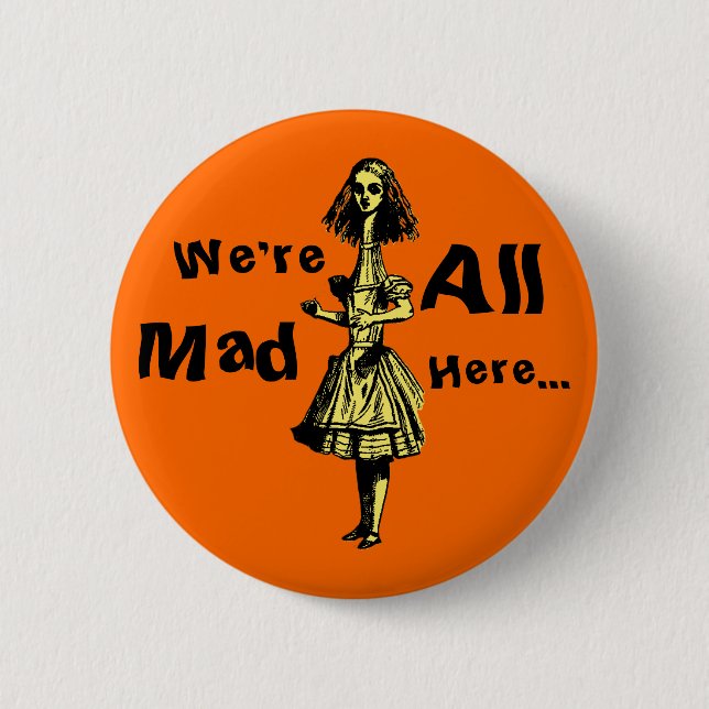 Badge Rond 5 Cm Alice Stretched au pays des merveilles (Devant)