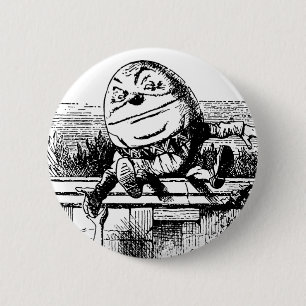 Badge Rond 5 Cm Alice vintage au pays des merveilles, Humpty Dumpt