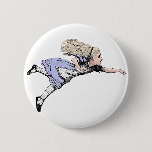 Badge Rond 5 Cm Alice volante au pays des merveilles