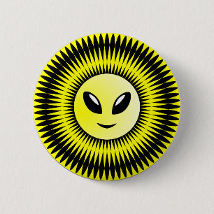 Badge Rond 5 Cm Alien Sun