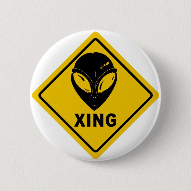 Badge Rond 5 Cm Alien X-ING (Devant)
