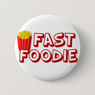 Badge Rond 5 Cm Aliments de préparation rapide drôles