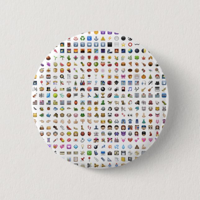 Badge Rond 5 Cm All iPhone / iOS emojis (Devant)