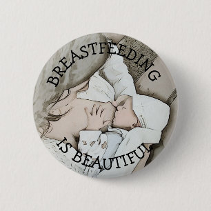 Badge Rond 5 Cm Allaitement est Beau Bouton