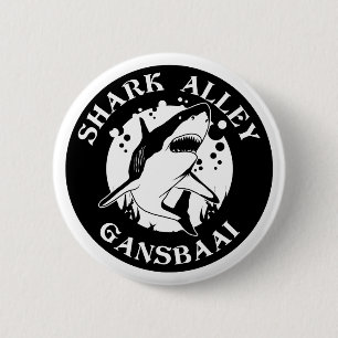 Badge Rond 5 Cm Allée de requin - Gansbaai Plongée avec requin