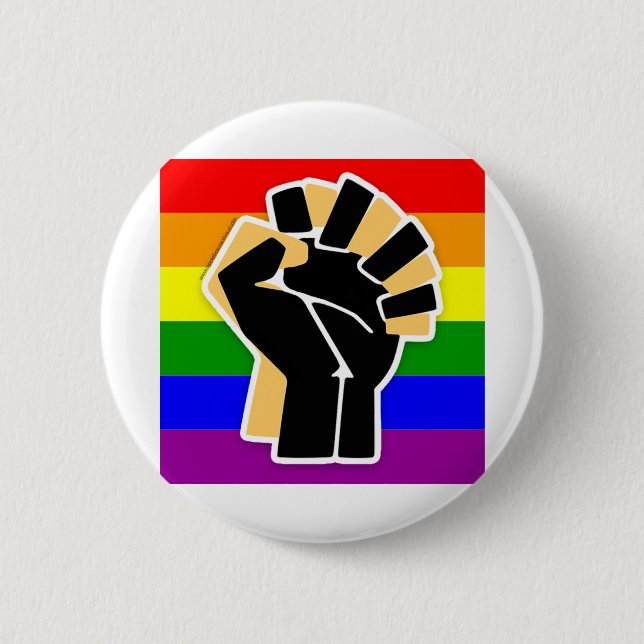 Badge Rond 5 Cm Allée noire LGBTQ (Devant)