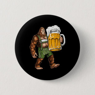 Badge Rond 5 Cm Allemand Bigfoot Sasquatch Lederhose Funny