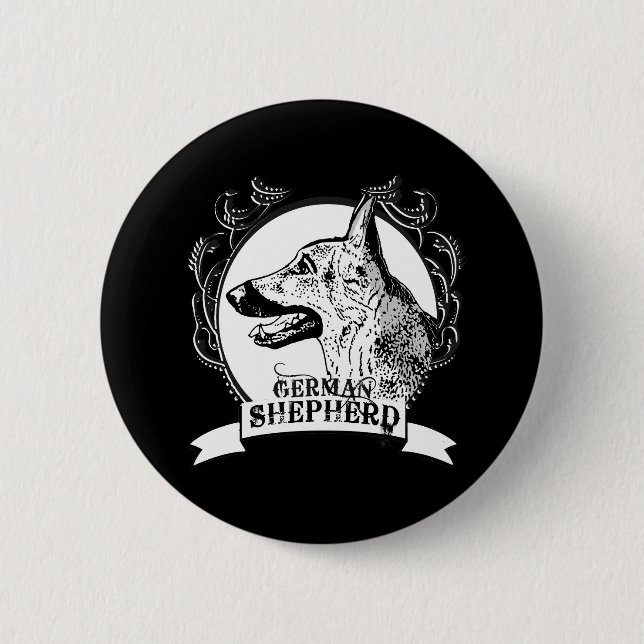 BADGE ROND 5 CM ALLEMAND SHEPHERD (3) (Devant)