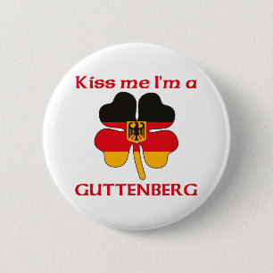 Badge Rond 5 Cm Allemands personnalisés m'embrassent que je suis