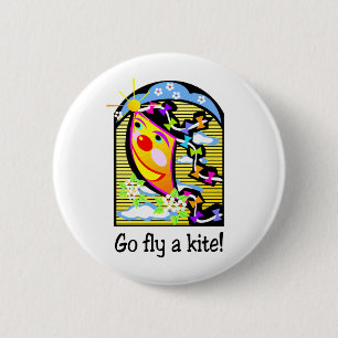 Badge Rond 5 Cm Aller voler un cerf-volant 3
