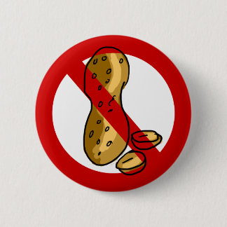 Badge Rond 5 Cm Allergie d'arachide