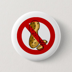 Badge Rond 5 Cm Allergie d'arachide