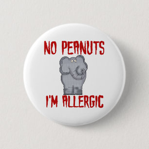 Badge Rond 5 Cm Allergie d'arachide