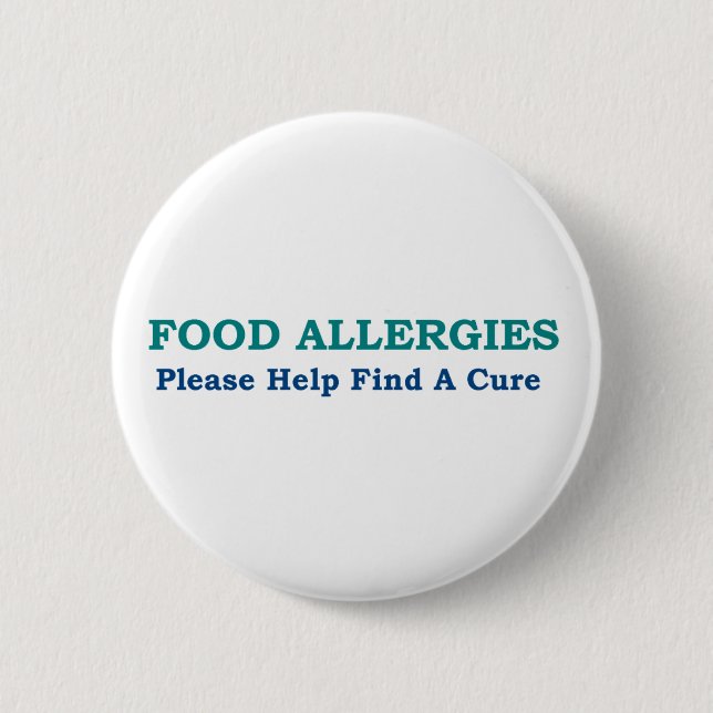 Badge Rond 5 Cm Allergies Alimentaires Aidez-Vous À Trouver Une Ép (Devant)
