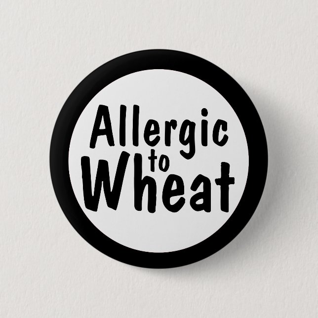 Badge Rond 5 Cm Allergique au blé (Devant)