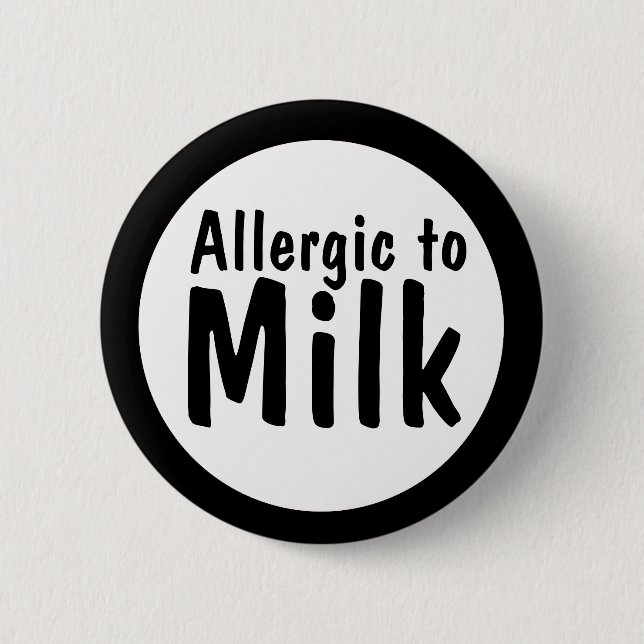Badge Rond 5 Cm Allergique au lait (Devant)