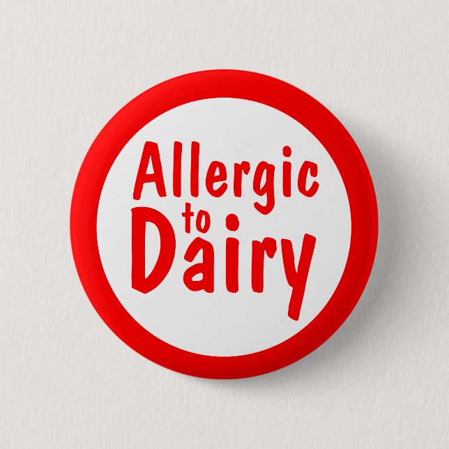 Badge Rond 5 Cm Allergique au lait (Devant)