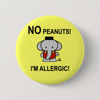 Badge Rond 5 Cm Allergique aux arachides