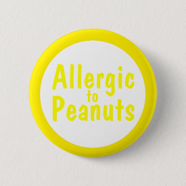 Badge Rond 5 Cm Allergique aux arachides (Devant)