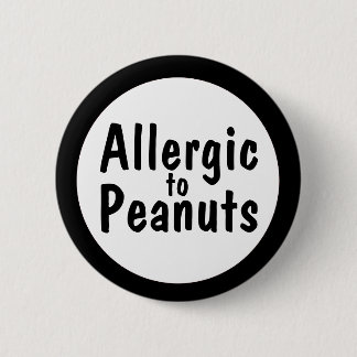 Badge Rond 5 Cm Allergique aux arachides