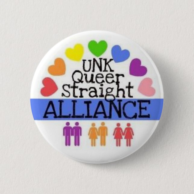 Badge Rond 5 Cm Alliance droit étrange INCONNU se boutonnent (Devant)