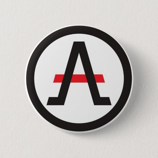 Badge Rond 5 Cm Alliance du libertaire laissé (Devant)