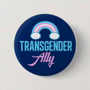 Badge Rond 5 Cm Allié de transsexuel