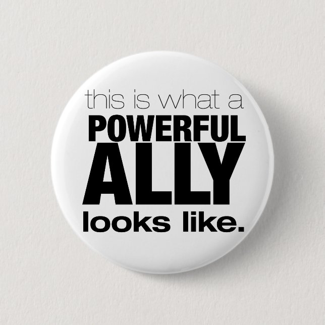 BADGE ROND 5 CM ALLIÉ PUISSANT (Devant)