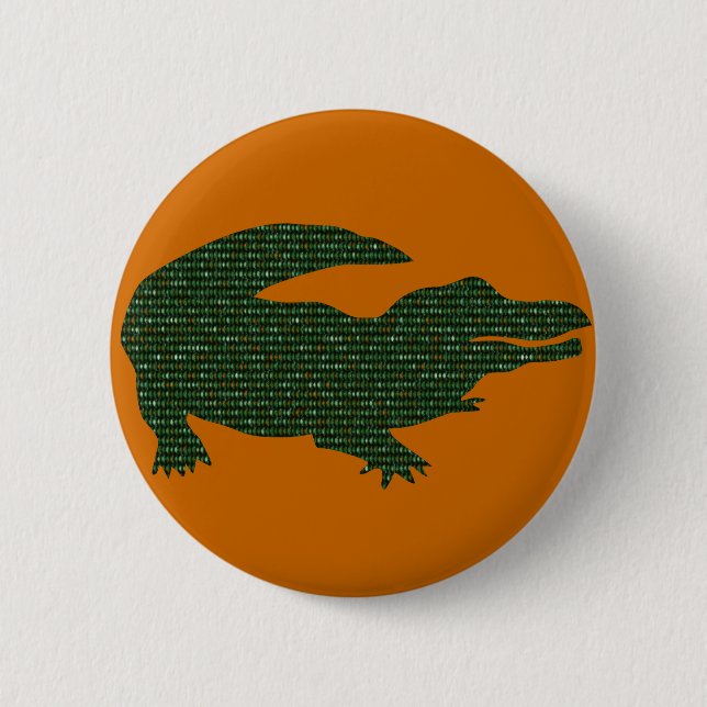Badge Rond 5 Cm Alligator (Devant)