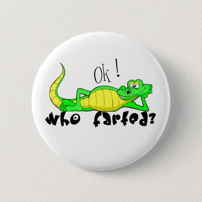 Badge Rond 5 Cm Alligator Gas.:-) (Devant)