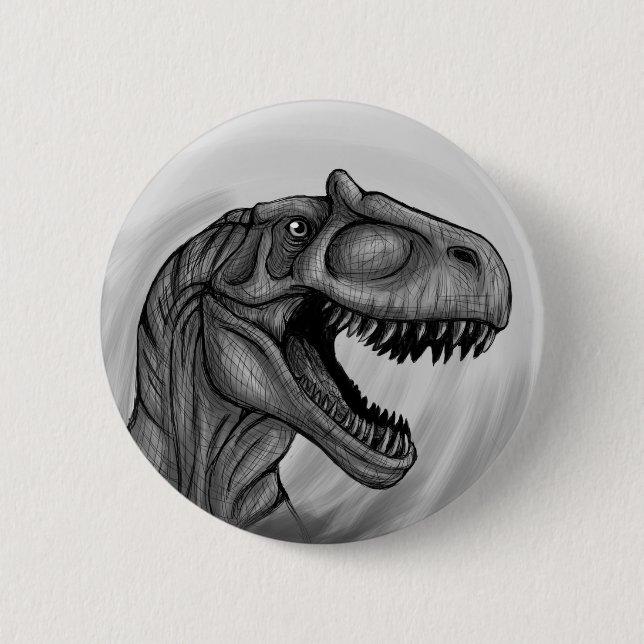 Badge Rond 5 Cm Allosaurus (Devant)