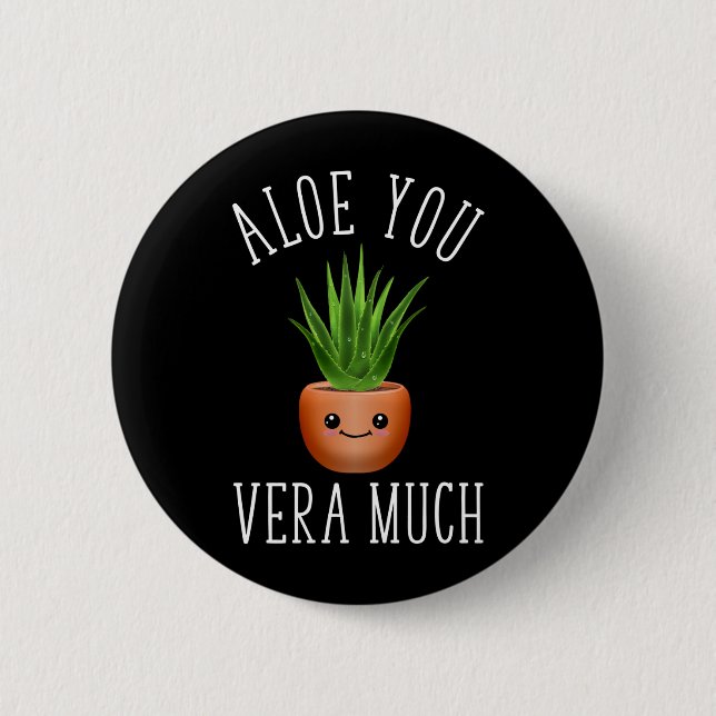 Badge Rond 5 Cm Aloe Vous Vera Beaucoup (Devant)
