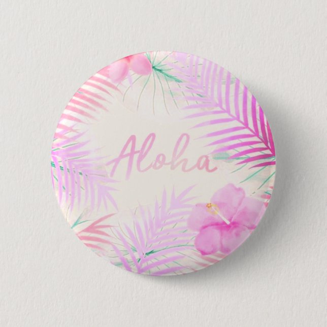 Badge Rond 5 Cm Aloha été (Devant)