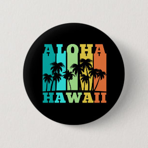 Badge Rond 5 Cm Aloha Hawaï