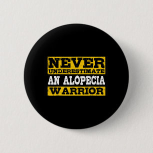Badge Rond 5 Cm Alopecia Guerrier soutien perte de cheveux sensibi