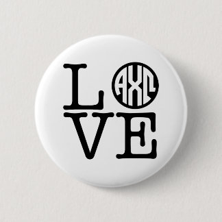 Badge Rond 5 Cm Alpha Chi Omega | Amour