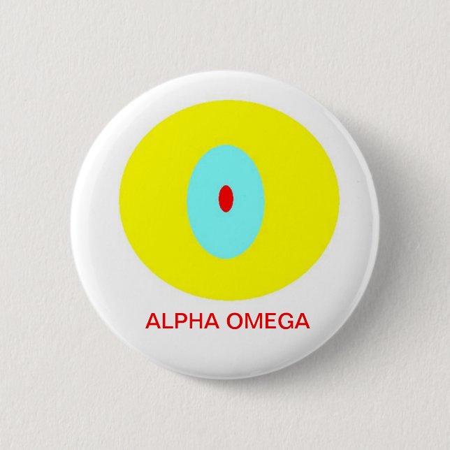 Badge Rond 5 Cm Alpha Omega (Devant)