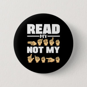 Badge Rond 5 Cm Alphabet American Sing Language Asl Citation de l'