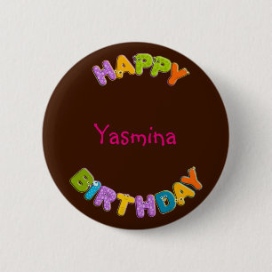Badge Rond 5 Cm alphabet animal - anniversaire