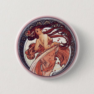 Badge Rond 5 Cm Alphonse Mucha - danse