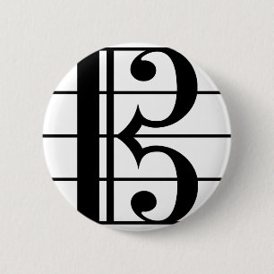 Badge Rond 5 Cm Alto Clef