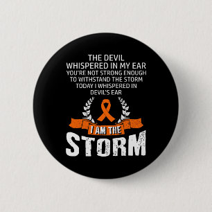 Badge Rond 5 Cm Am The Storm Leukemia Sensibilisation