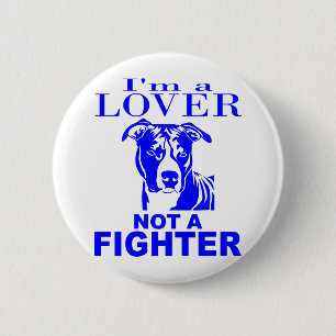 BADGE ROND 5 CM AMANT DE PITBULL PAS UN COMBATTANT