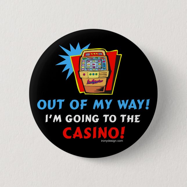 Badge Rond 5 Cm Amateurs de casino (Devant)